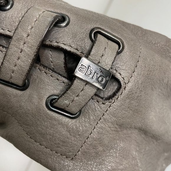 ABRO Distressed Leather Patchwork Boho Hobo Shoulder Bag - Picture 2 of 14